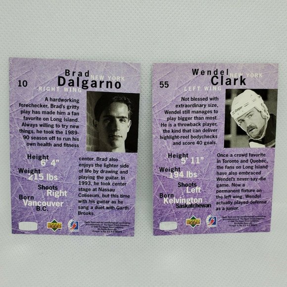 1996 Mint Be A Player Upper Deck Lot Of 6 New York Vintage Hockey Trading Cards - Picture 9 of 10